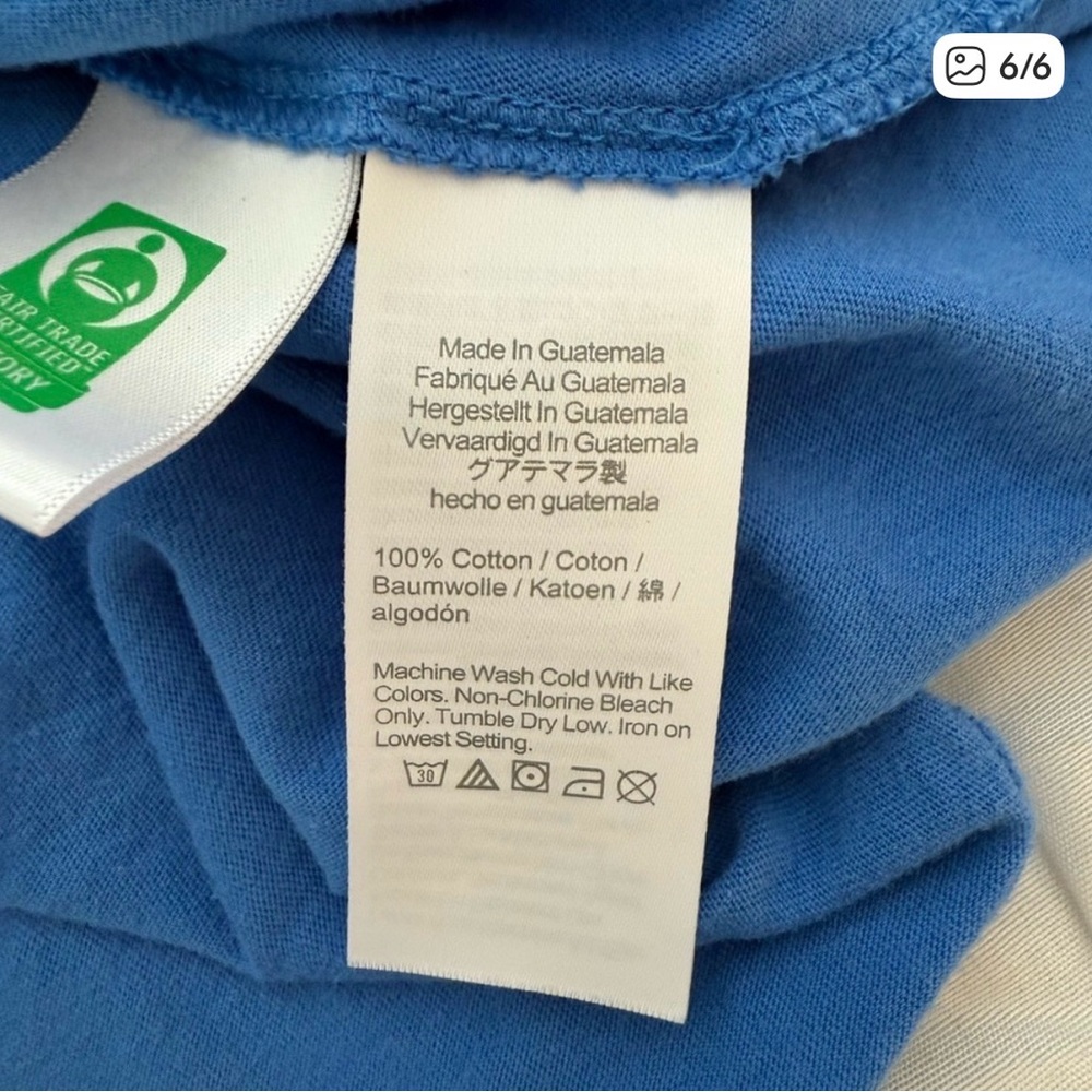 J. Crew Blue Short Sleeve Tiered Dress - Picture 6 of 6